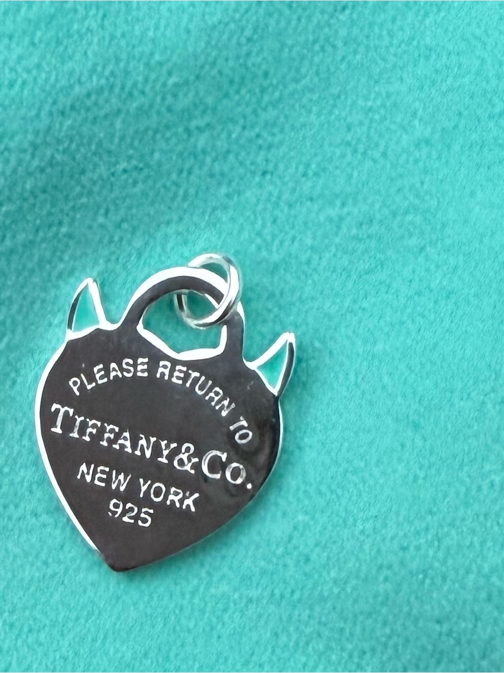 Tiffany & Co. 925 Silver Devil Heart Charm